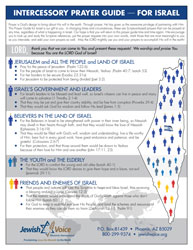 Image of Messianic prayer guide to support Israel